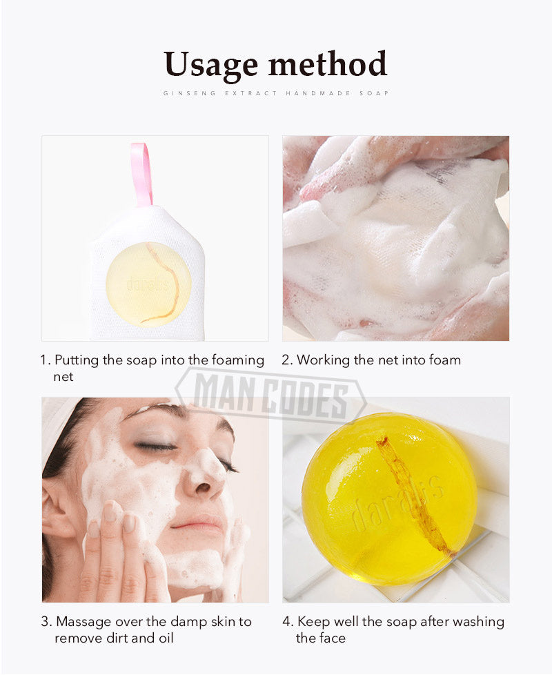 Ginseng Oil Control Whitening Cleansing Bar